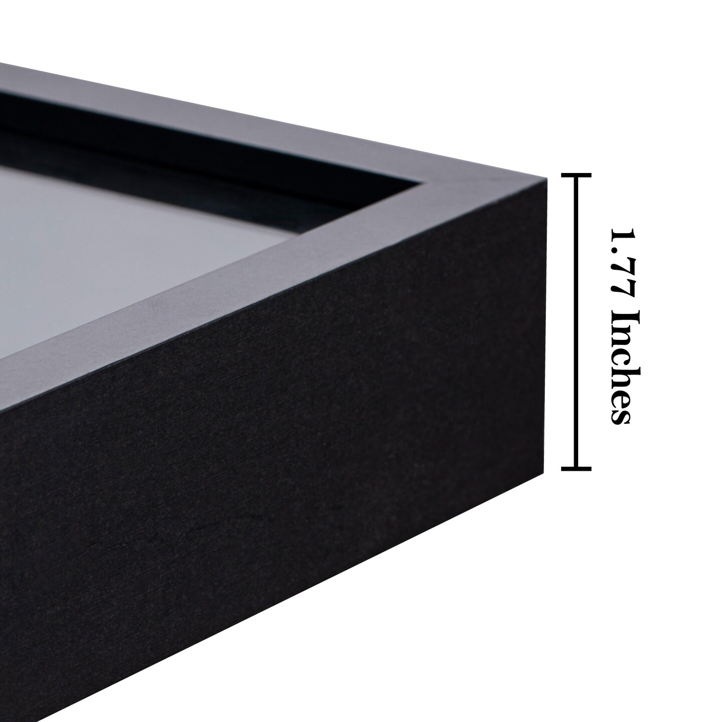 8x10 Inch Shadow Box with Real Glass Cover and Top Slot, Display Case Frame for Tickets, Flower, Pictures, Black