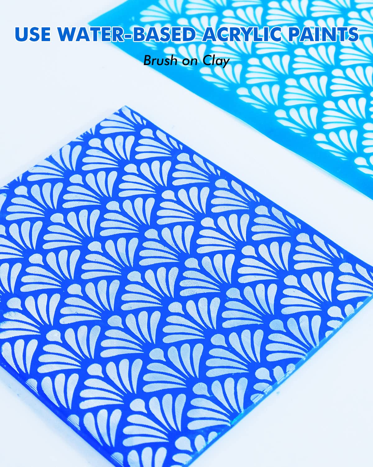Silk Screen Stencils for Polymer Clay, 3 PCS Reusable Silkscreen Print Kit,for Printing on Clay &#x26; Other Jewelry Clay Earrings Decoration, Each 6&#x22; X 3.8&#x22;