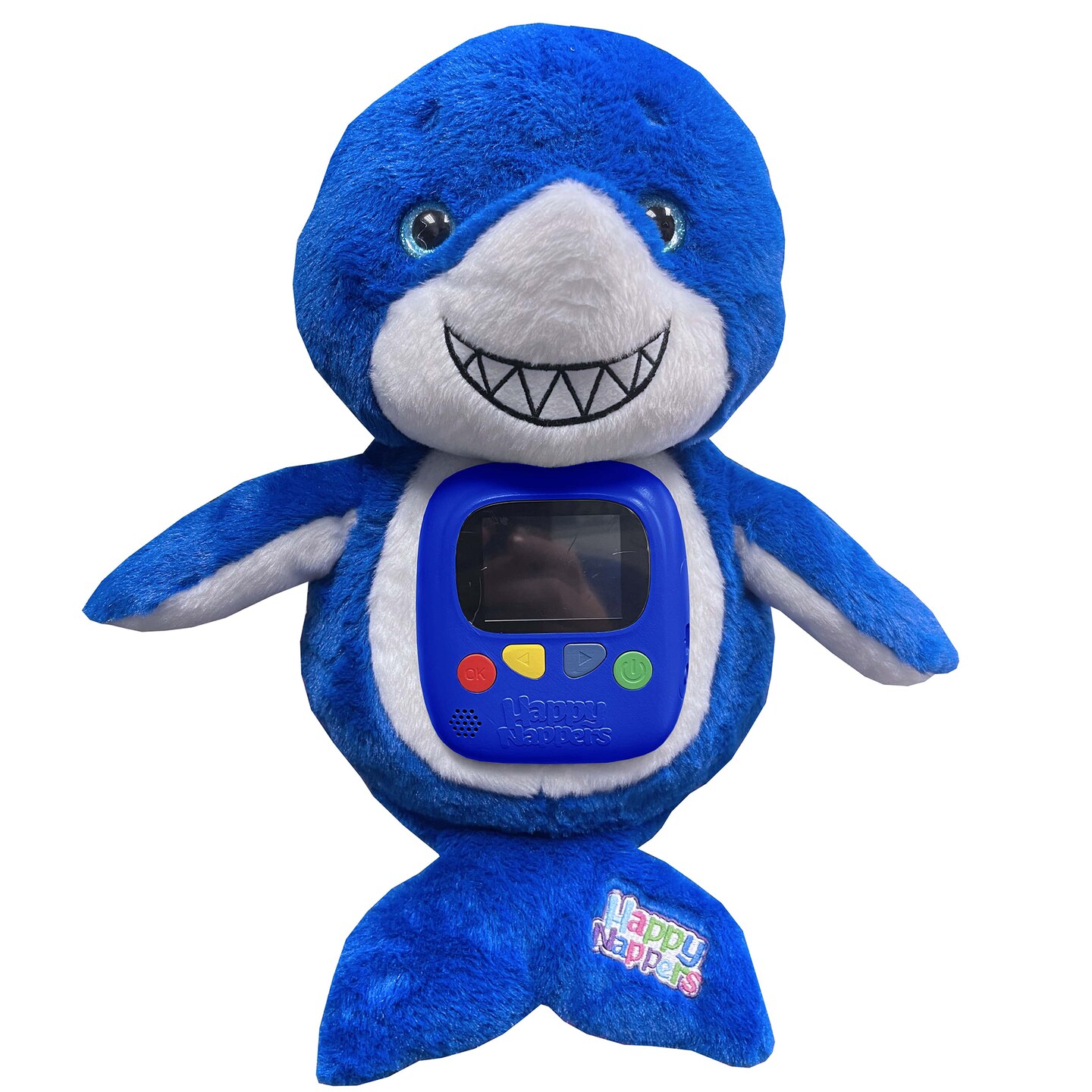Happy Nappers: Photoflix - Max Blue Shark - Photo &#x26; Video Viewer, Digital Screen, Plush Animal Toy, USB Cable &#x26; Headphones, Upload &#x26; Share, Kids 3+