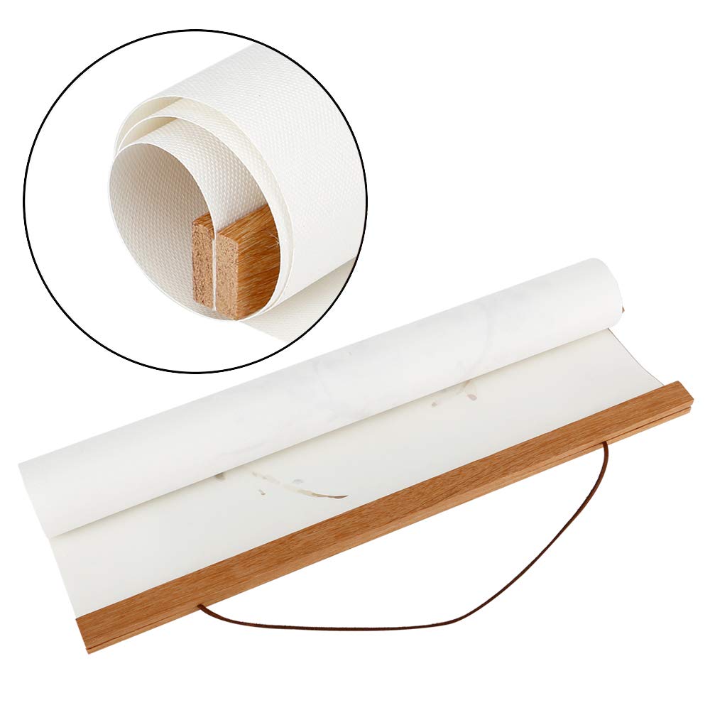 Magnetic Poster Hanger Frame, Light Wood Wooden Magnet Canvas Artwork Print Poster Hangers for 10x14 10x16 10x20 Frames Hanging Kit (Teak Wood, 10&#x22;)