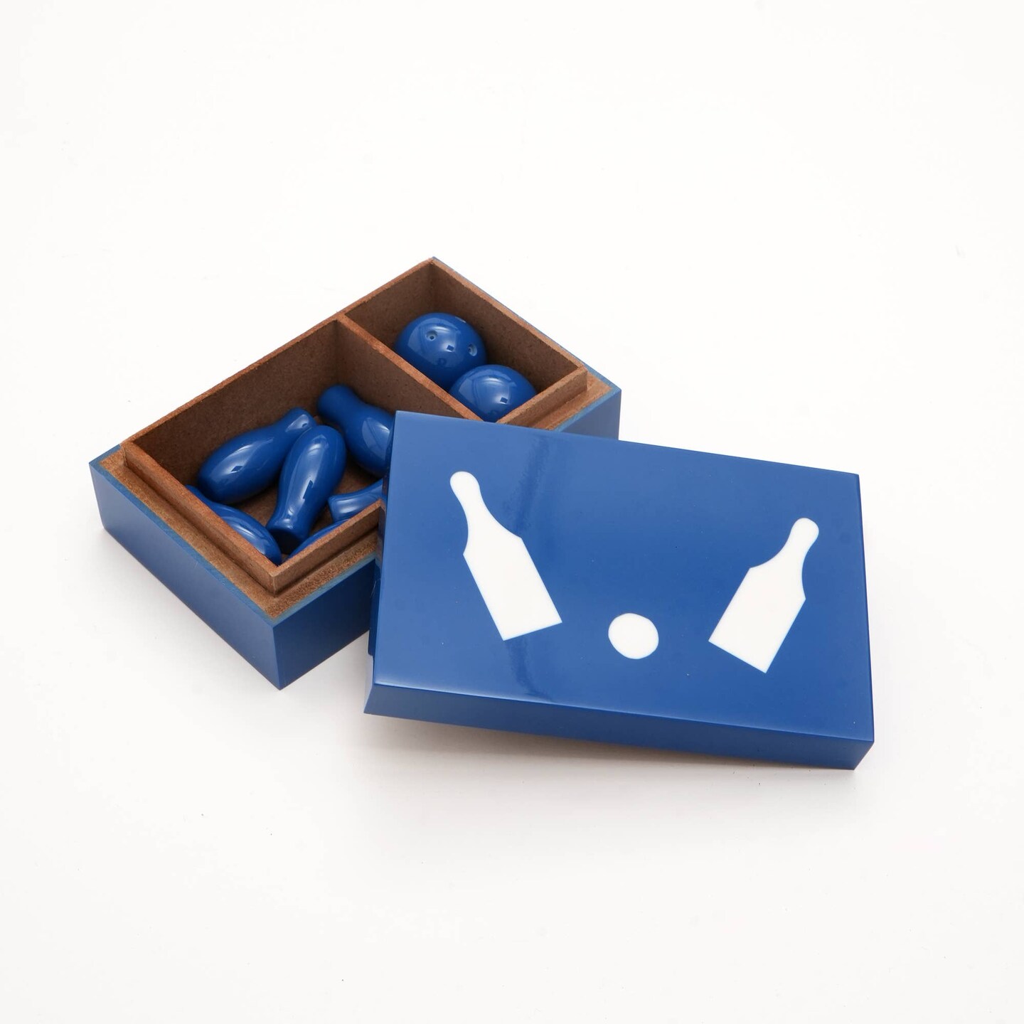 Blue Bowling Game Box &#x2013; Decorative Mini Bowling Set