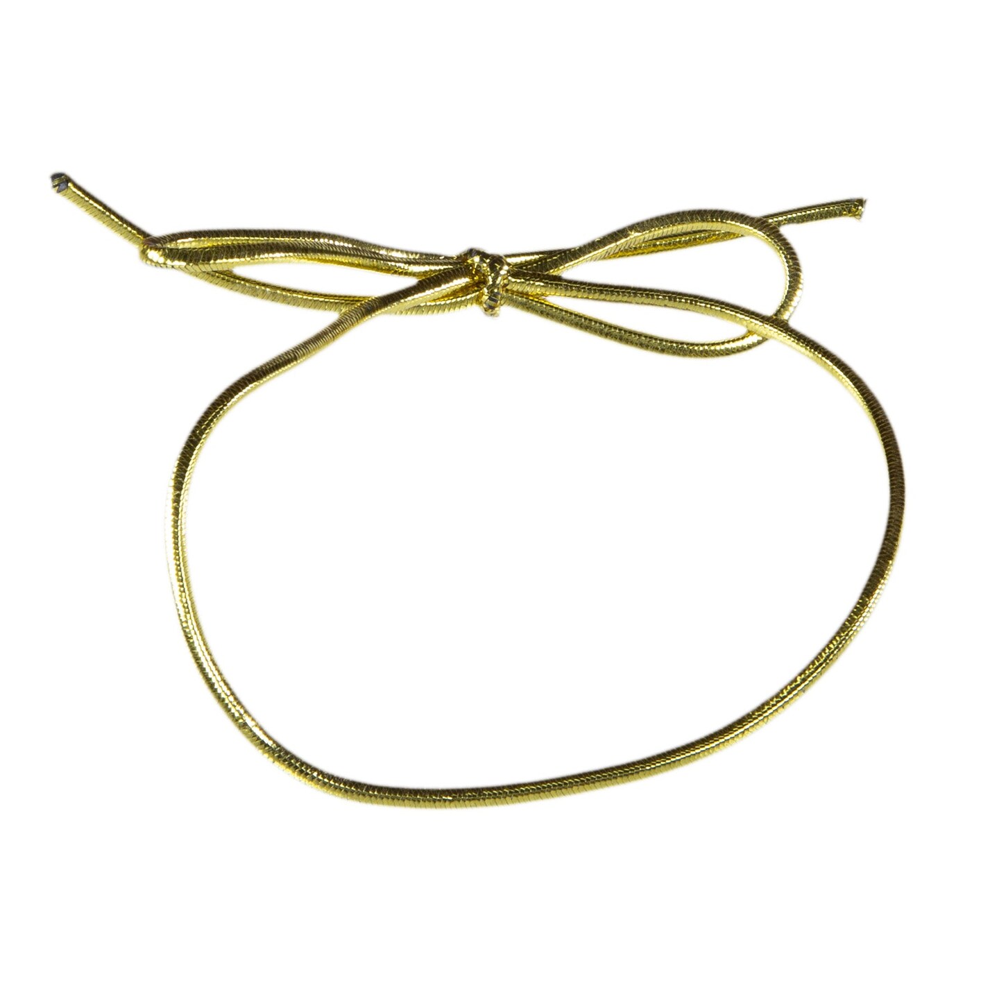 JewelrySupply 6&#x22; Gold Metallic Pre-Tied Stretch Loops Pre-Tied Elastic Bows (Package of 50)