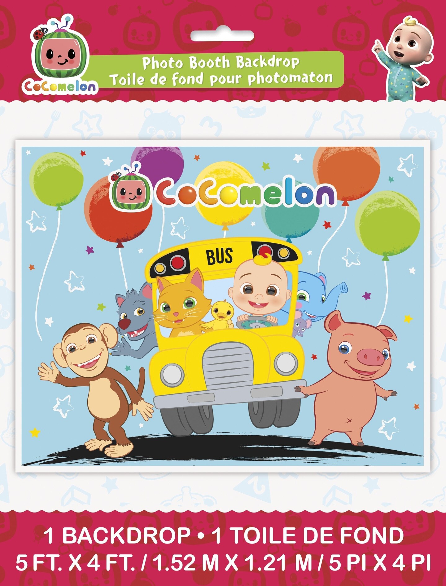 CoComelon Photo Booth Backdrop  - 60&#x22;x48&#x22;