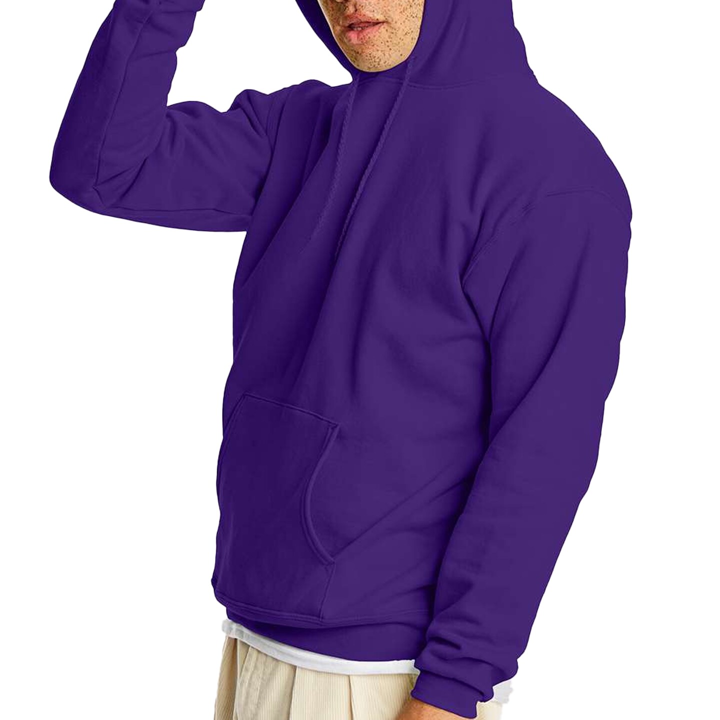 Hanes Men's Ecosmart Fleece Hooded Sweatshirt, Ideal for Cricut & Embroidery