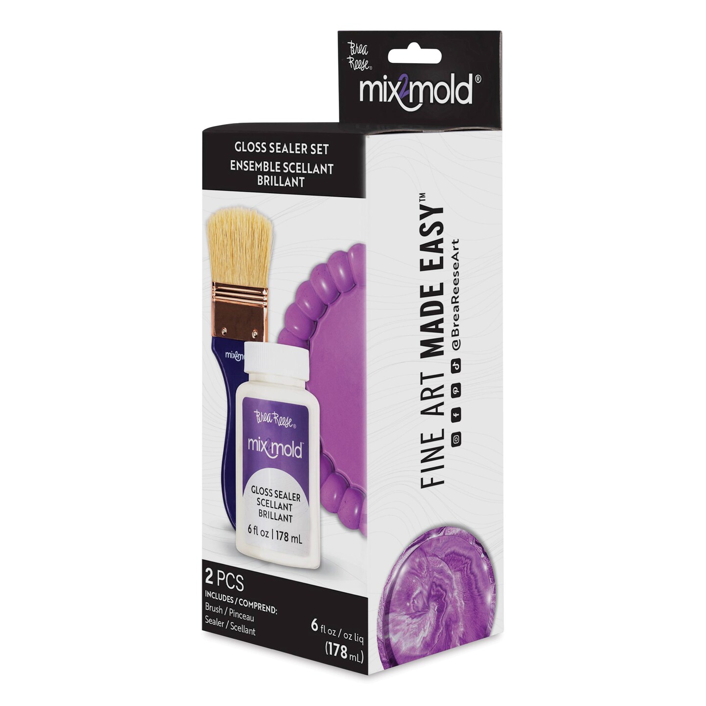 Brea Reese Mix2Mold Gloss Sealer Set - 6 oz w/ Applicator
