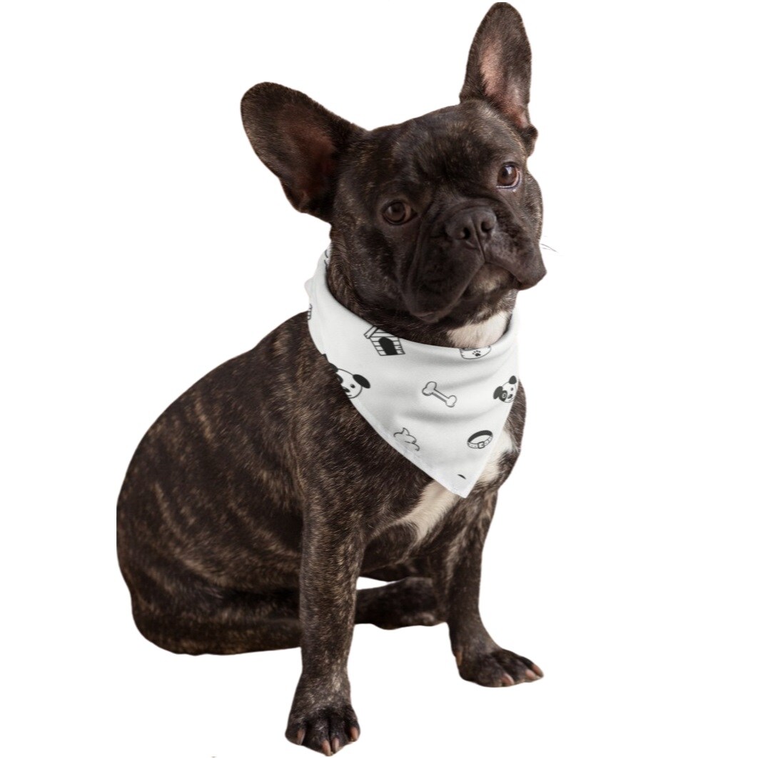Mechaly Cotton Funny Dog Bandana with Designs Durable Birthday Pet Scarf