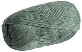 Mighty Stitch Acrylic and Superwash Wool Blend Worsted Weight Green Yarn Pack - 10 skeins of 100g Each - 2080 Yards Total (Sage)