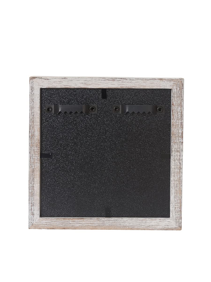 Tiny Shadow Box, Square Display Size 3x3 Shadow Box Frame with Glass, Small Shadow Box Display Case with Door for Shells Taxidermy Keepsake Photos Tickets Coins-Vintage White