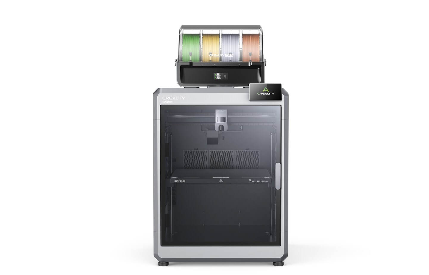 Creality K2 Plus Combo 3D Printer, Multi Color 3D Printing with CFS, 600mm/s Print Speed, Step-servo Motor System 350&#x2103; High-Temp Direct Drive Extruder Build Volume 13.78x13.78x13.78 inch