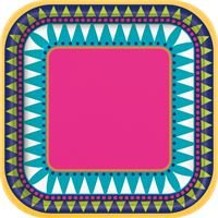Boho Fiesta Square 7&#x22; Dessert Plates - 10ct