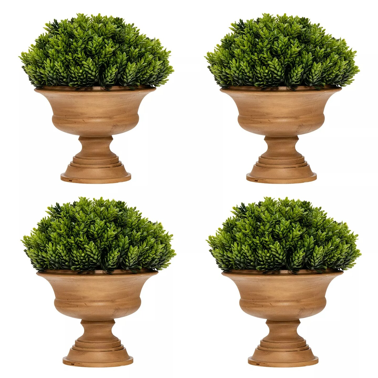 Small Faux Pine Cone Trees 4 Pack Artificial Plants Decor for Indoor