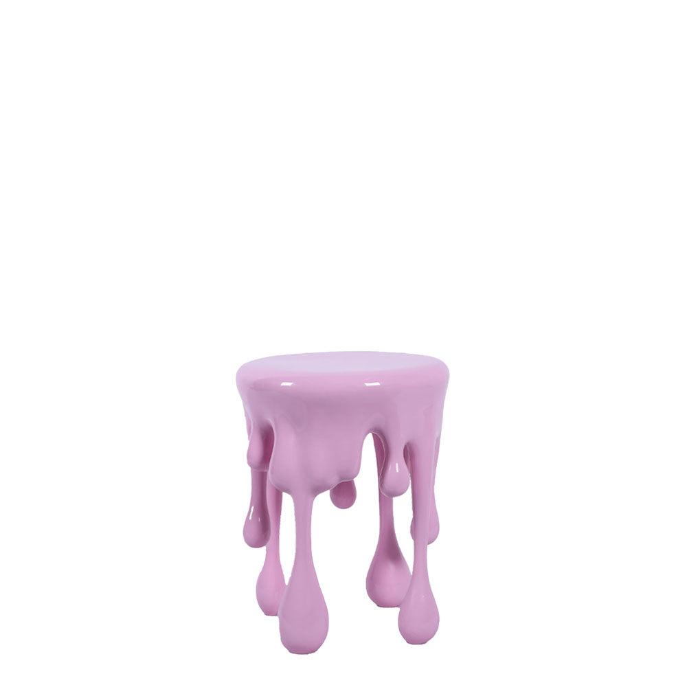 Pink Melting Side Table Dripping Statue