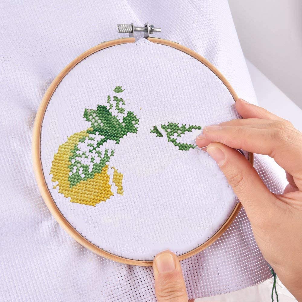 Cldamecy 12 Pieces 3 inch Embroidery Hoops,Round Bamboo Adjustable Circle Frame Cross Stitch Hoops for Christmas Ornament,Embroidery,Decoration,Art Craft and DIY Project