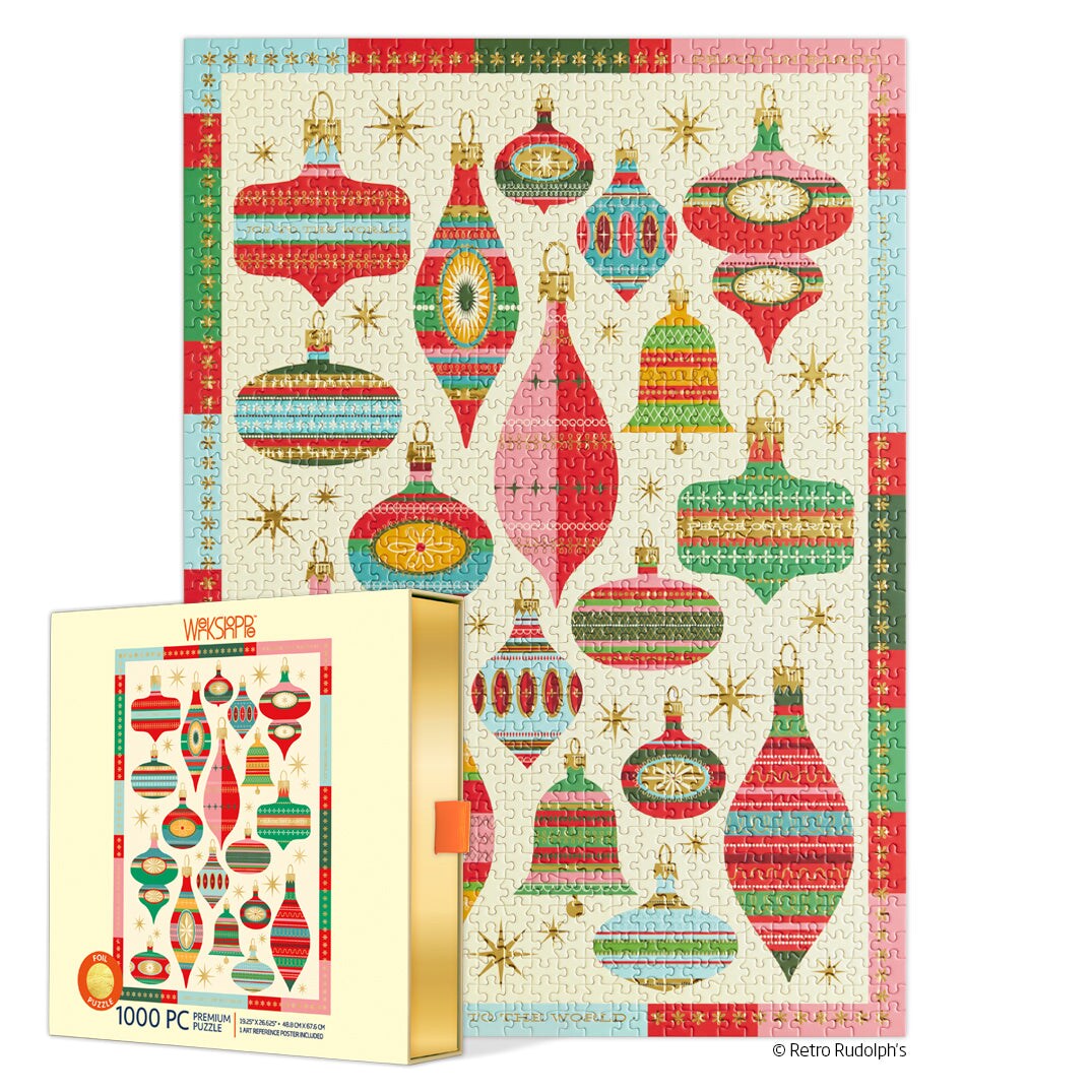 Vintage Ornaments 1000 Piece Holiday Jigsaw Puzzle