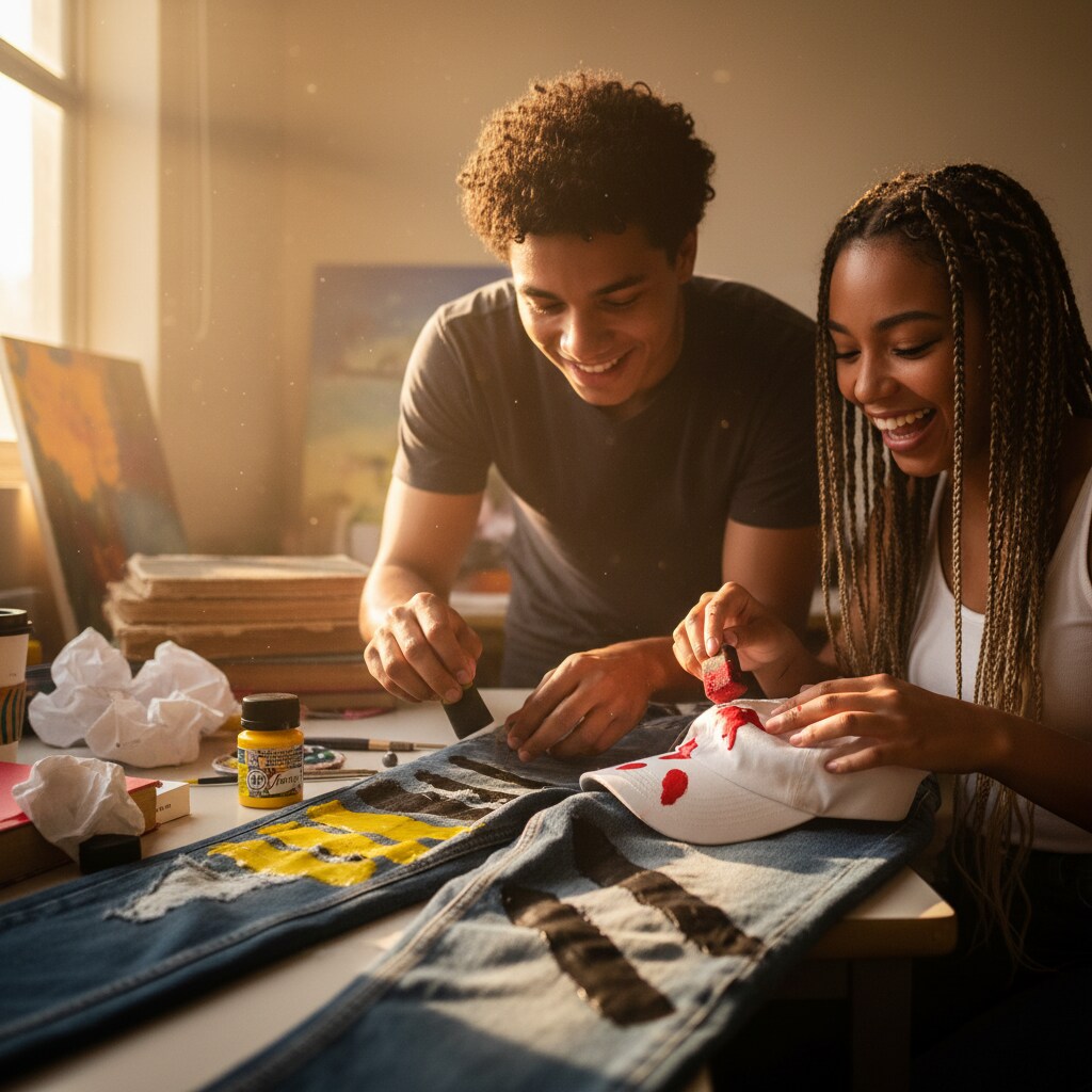 Franco Arte Fabric Paint Set 6 Colors, 1 oz Non-Toxic Textile Paint for Fabric, Clothes, Canvas & DIY Crafts