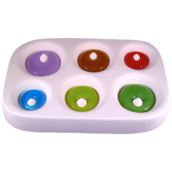 7.75&#x22; x 5&#x22; x 1&#x22; Offset Round Pendants Glass Fusing Kiln Mold