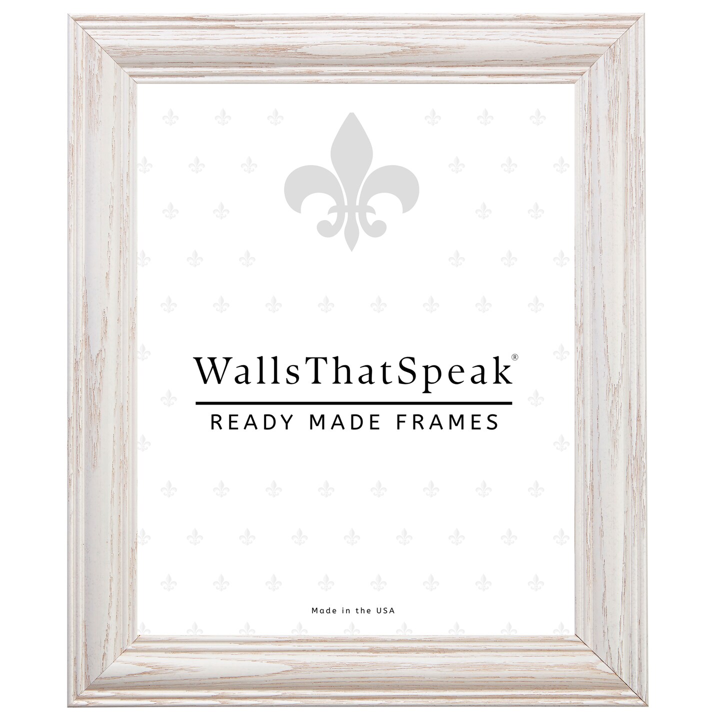 Wiltshire 440 1.25&#x22;, Whitewash Picture Frame by wallsthatspeak