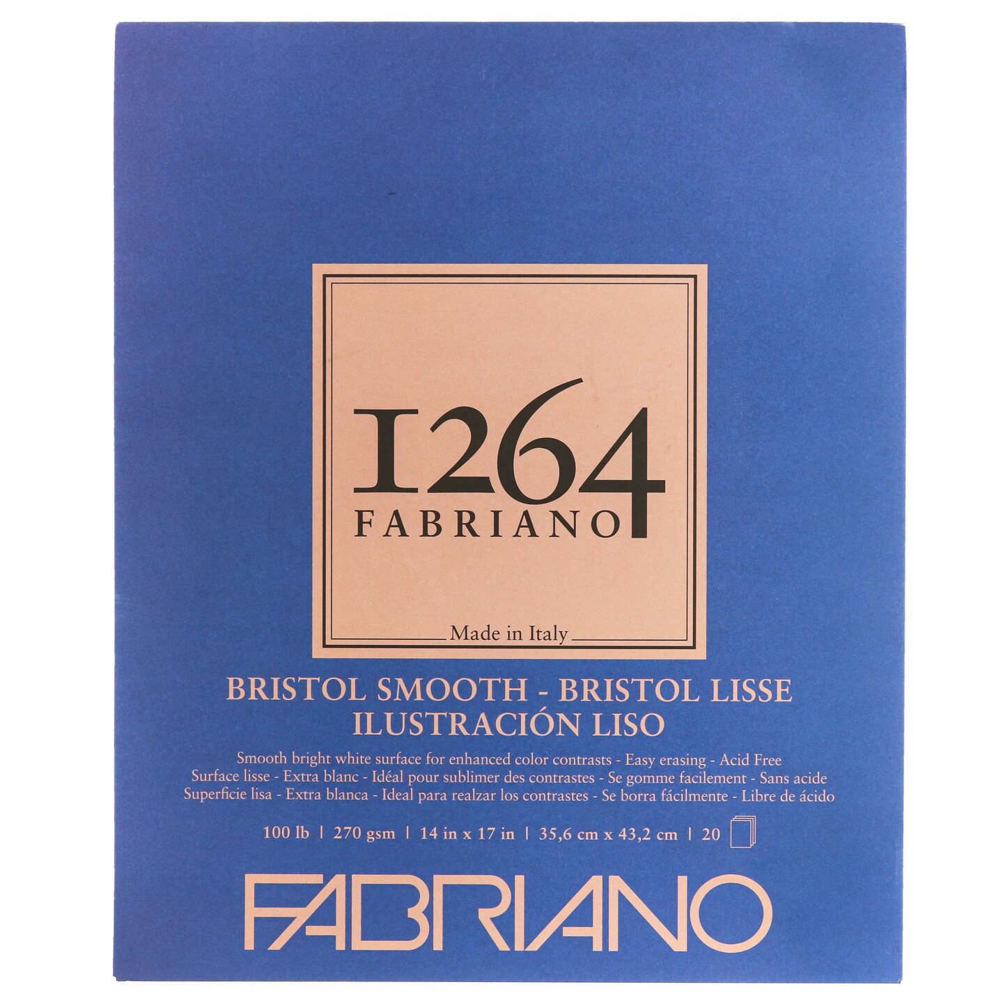 Fabriano 1264 Bristol Pad, 100 lb, 20 Sheets