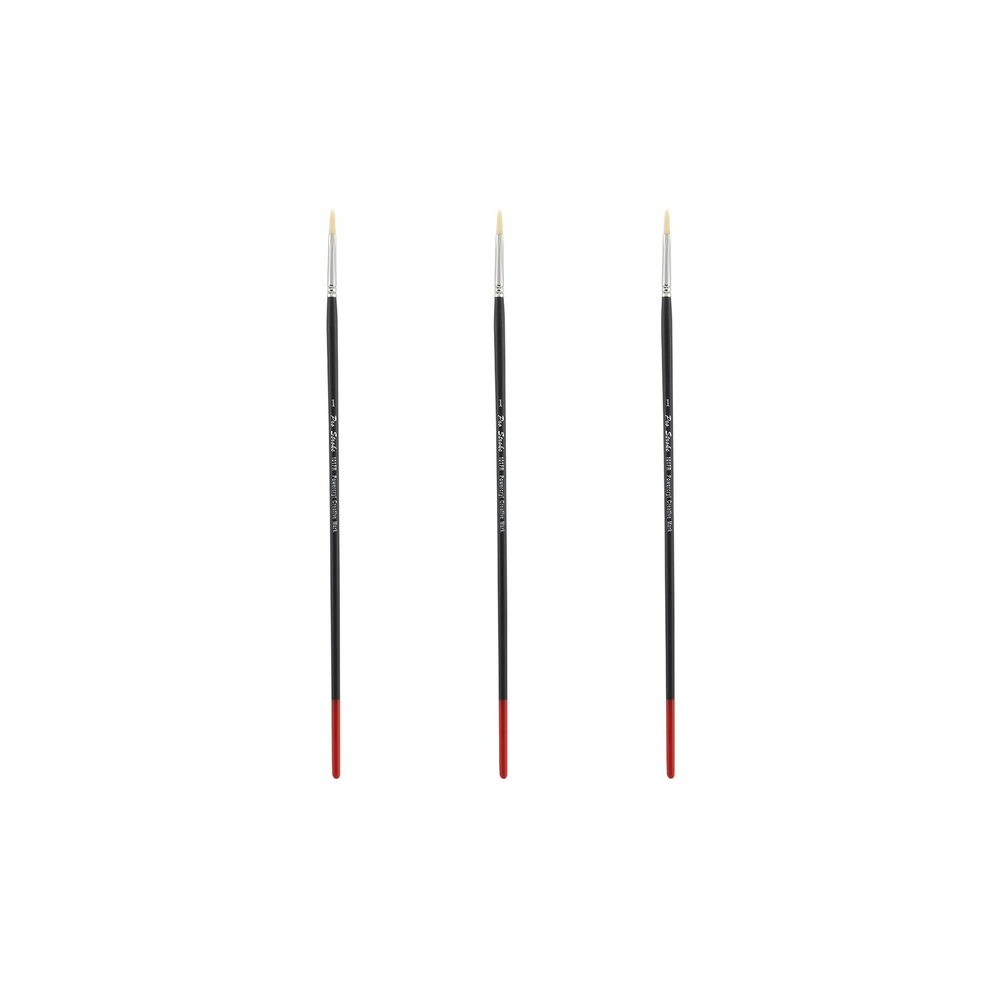 Creative Mark Powercryl Ultimate Acrylic Paint Brushes - Filbert Assorted Sets of 3, Artist Paint Brushes, 3 Diameters of Synthetic Hair Filament, Fine Control of Heavy Acrylics, Water Soluble Oils, and More