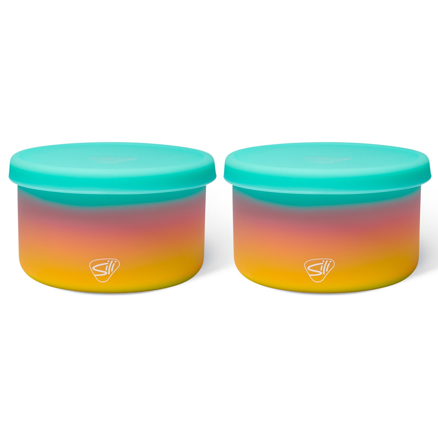 Silipint: Silicone 20oz Lidded Bowls: 2 Pack Aurora - Unbreakable, Flexible, Microwave-Oven-Dishwasher, Non-Slip