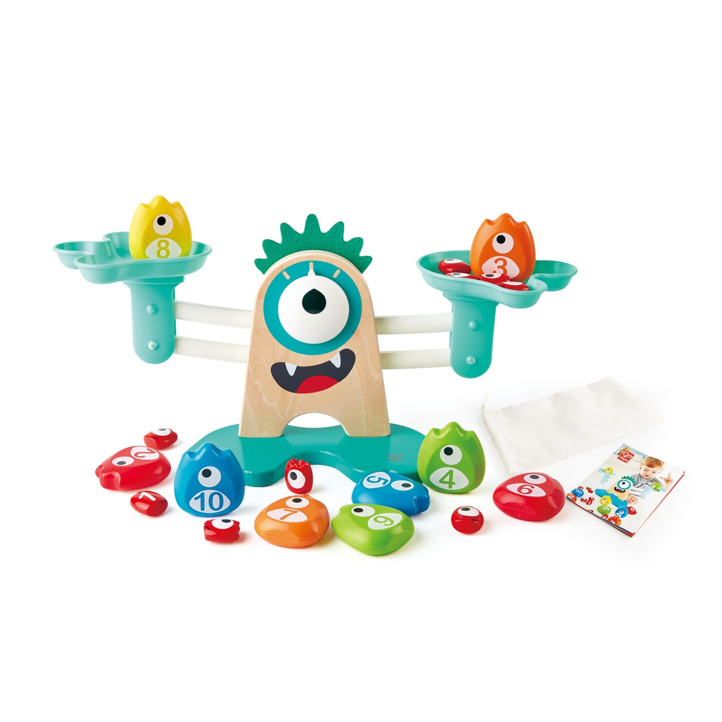 Hape Monster Math Balance Scale with Monster Family Figures, Preschool