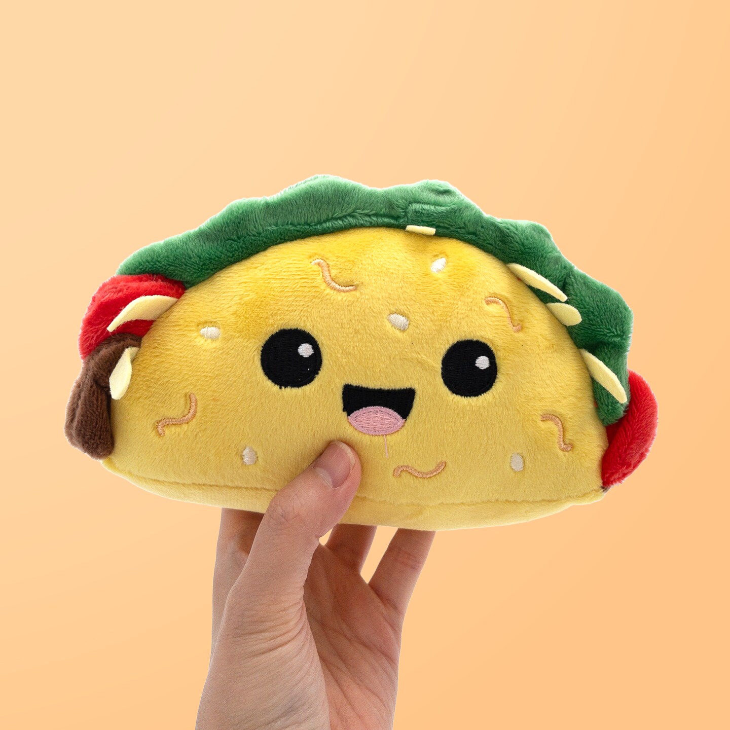 Taco Plushie - 5" Large Soft Plush Toy - Mexican Food Plush - Stuffed Animal - Cute Food - Foodies Gifts - Kawaii