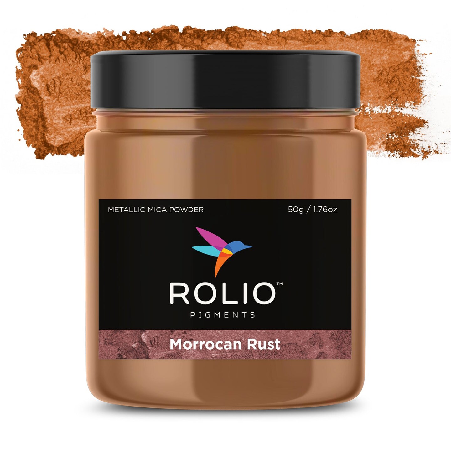 Rolio - 1 Jar Metallic Mica Powder (Moroccan Rust) - 50g