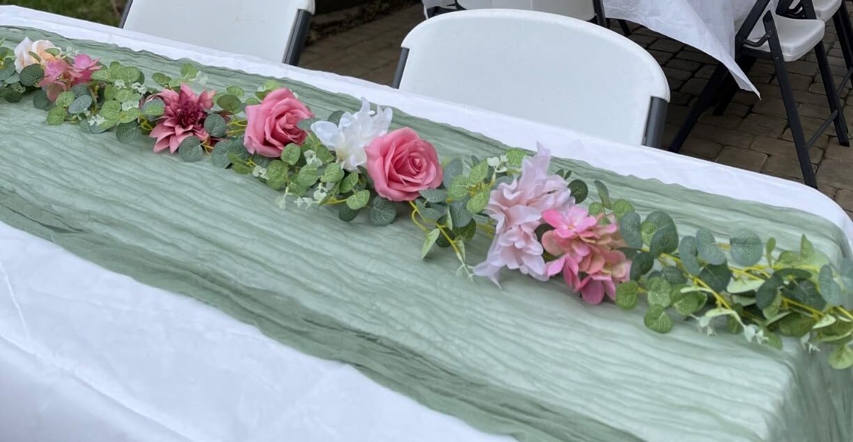 Flower Garland, Wedding Arch Flowers, Artificial Rose Vine Flowers Floral Garland for Room Anniversary Wedding Birthday Wall Arch Decor