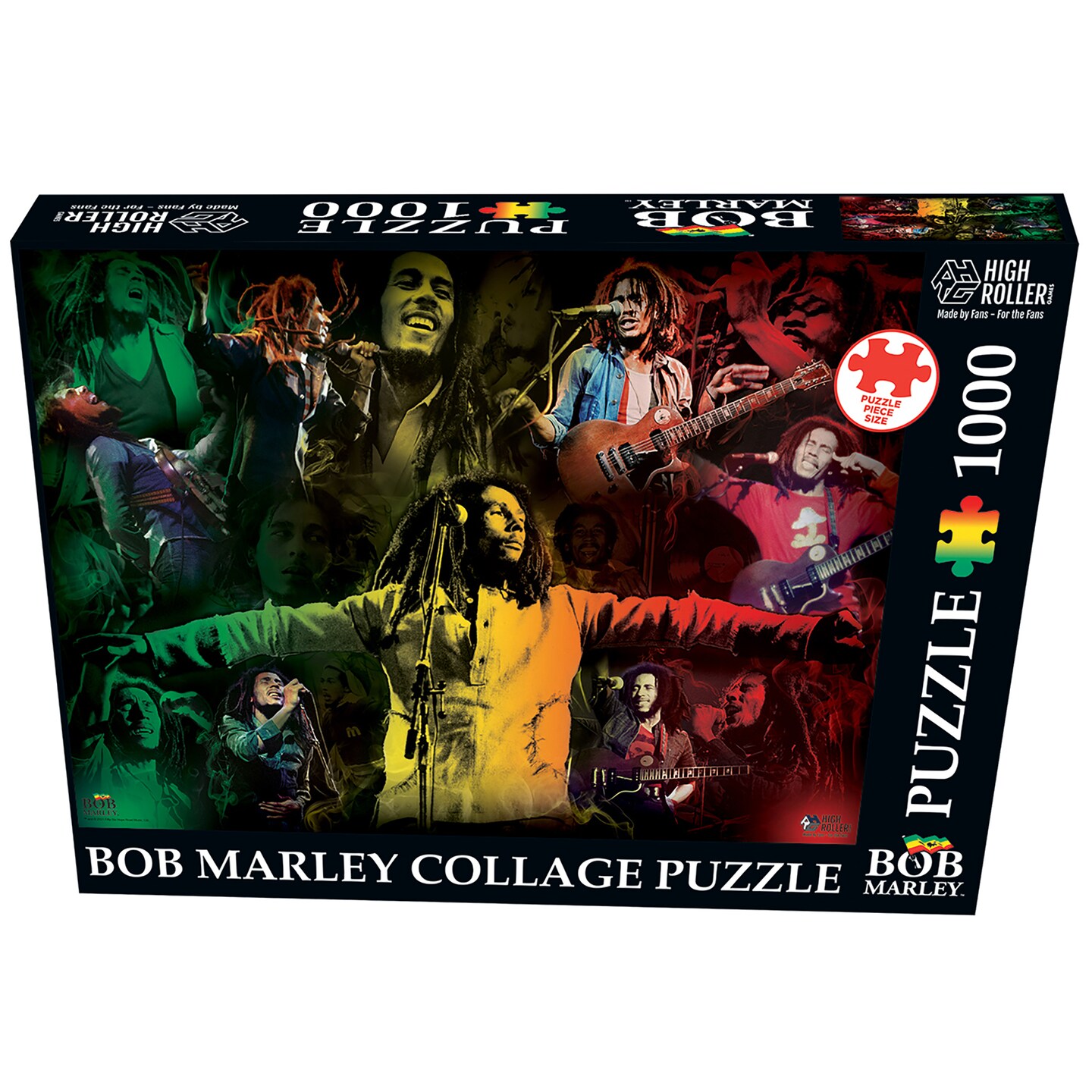 Bob Marley: 1000 Piece Collage Jigsaw Puzzle, Size 19&#x22; x 26&#x22;, for ages 13 years old and up