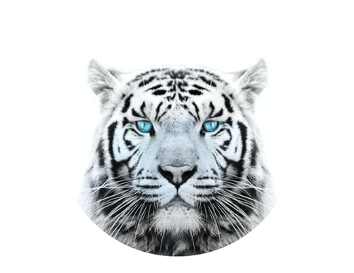 White Tiger with Blue Eyes Edible Cake Topper8" Round Michaels