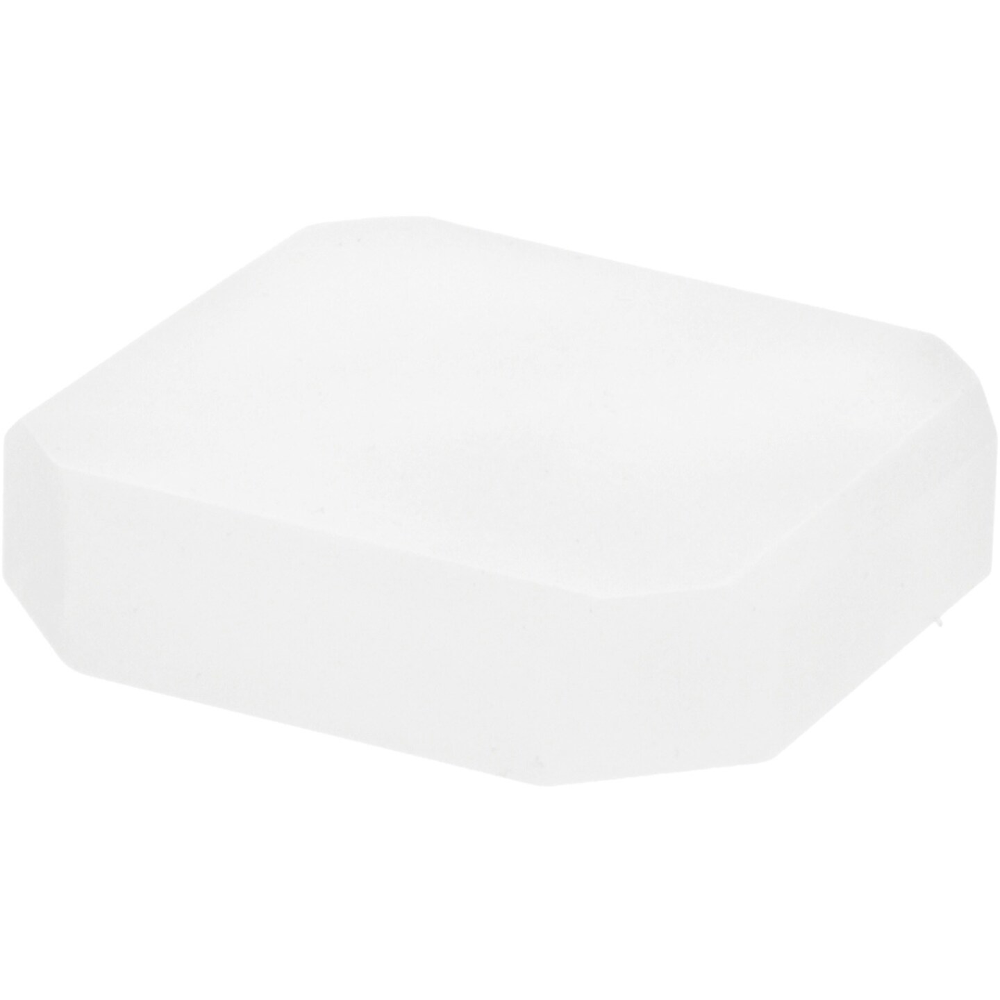 Plymor Frosted Acrylic Beveled Corner-Cut Display Base, 3&#x22; W x 3&#x22; D x 0.75&#x22; H