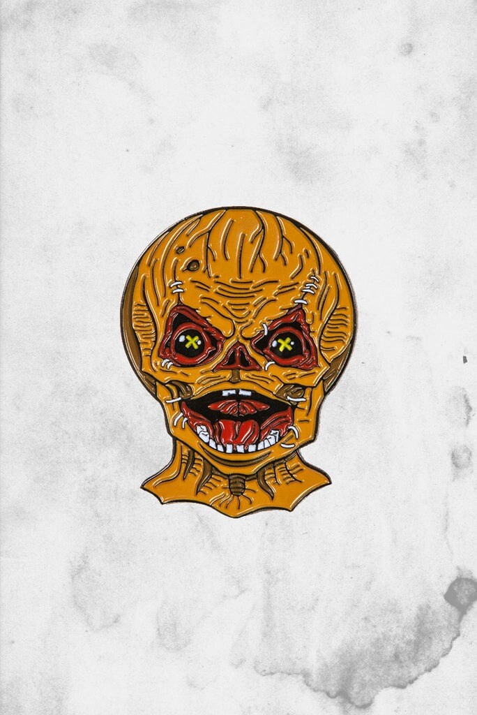 1 1/2&#x22; Trick &#x27;r Treat Sam Unmasked Monster Face Full-Color Enamel Pin