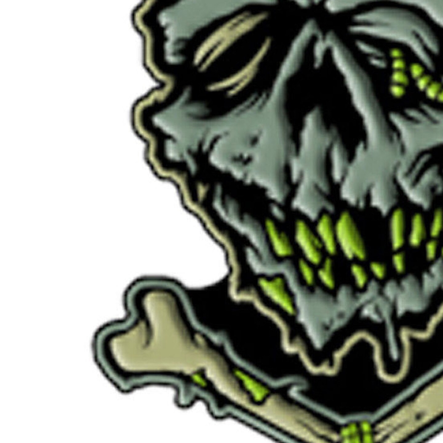 Toxictoons Zombie Kook Face Full Color Enamel Pin 1 1/2&#x22;