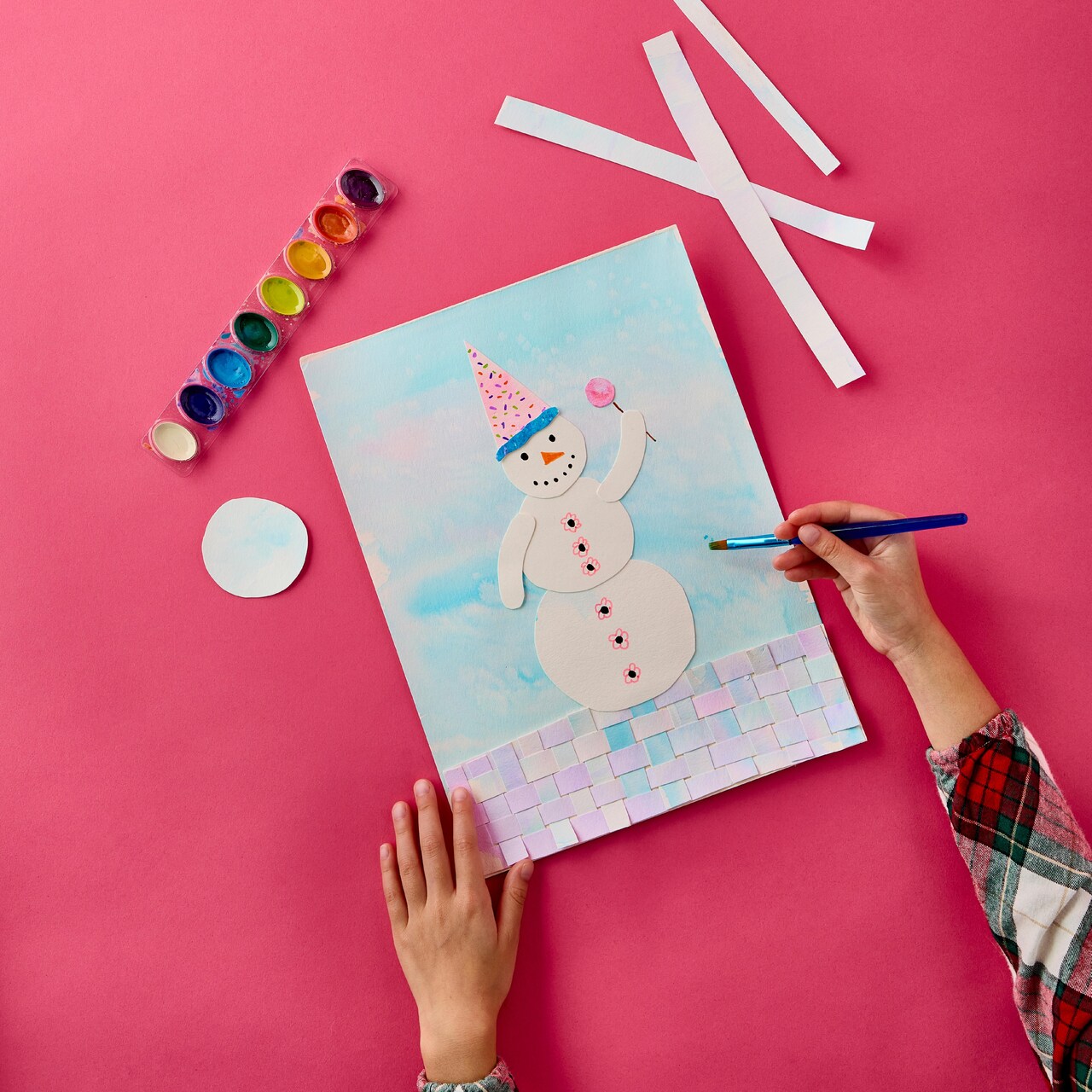 Winter Workshop: Watercolor and Weaving Snowman