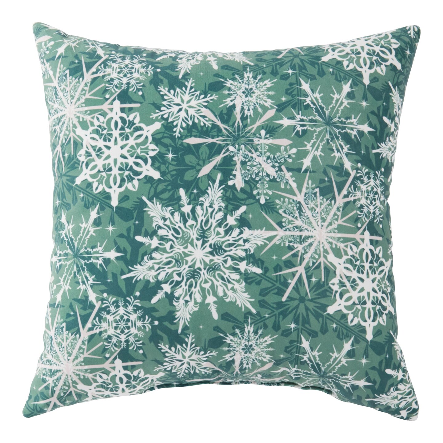 18&#x22; Holiday Snowflake Throw Pillow