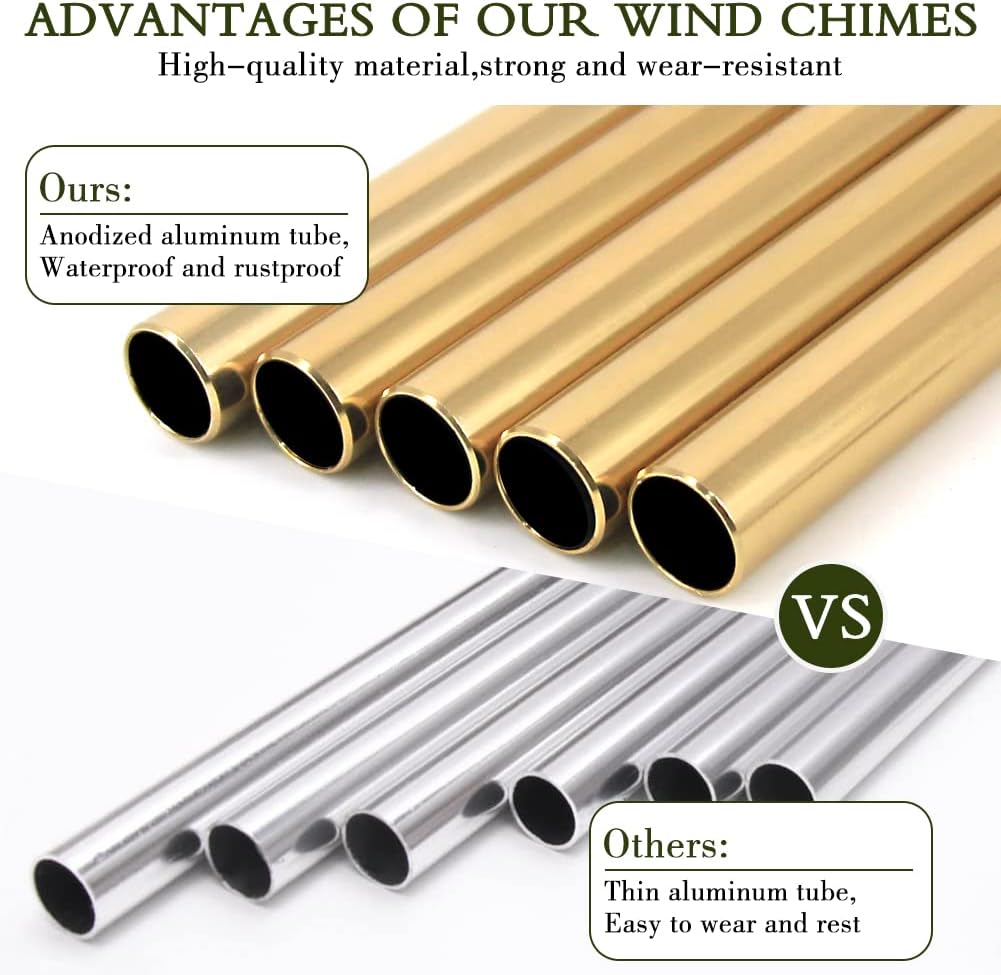 Wind Chimes for Outside, 30 Inch Memorial Windchimes for Loss of Loved One Engrave Tree of Life