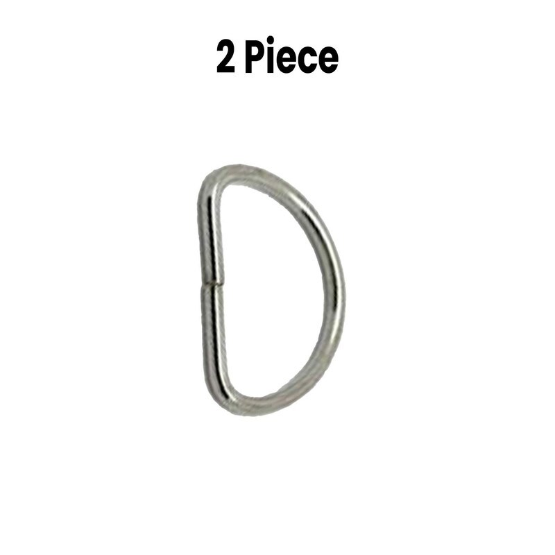 Small Metal D Ring 3/4&#x22; Nickel Plated Loop Ring