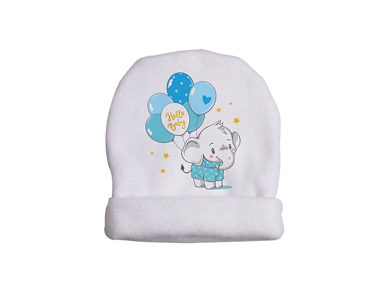 Craft Express 4 Pack Fleece Sublimation Baby Hats &#x2013; Soft White Beanie Blanks