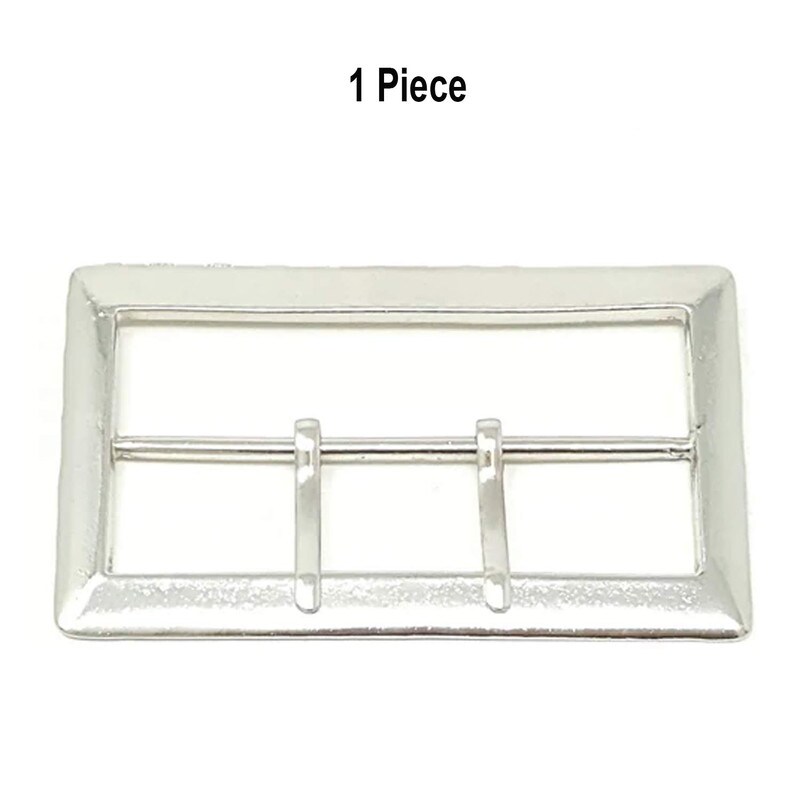 Silver Rectangular Belt Buckle 3.5 Inche