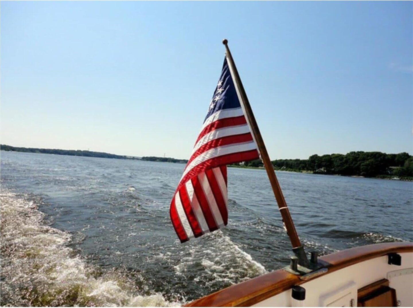 American Yacht Ensign Flag 16x24 inch Embroidered US Yacht Ensign Nautical Boat Flags with 2 Brass Grommets Yacht Marine Boat
