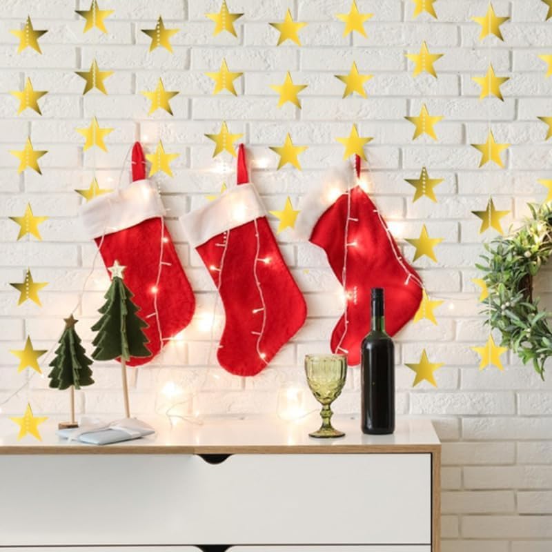 Glitter Star Garland Banner Party Decoration