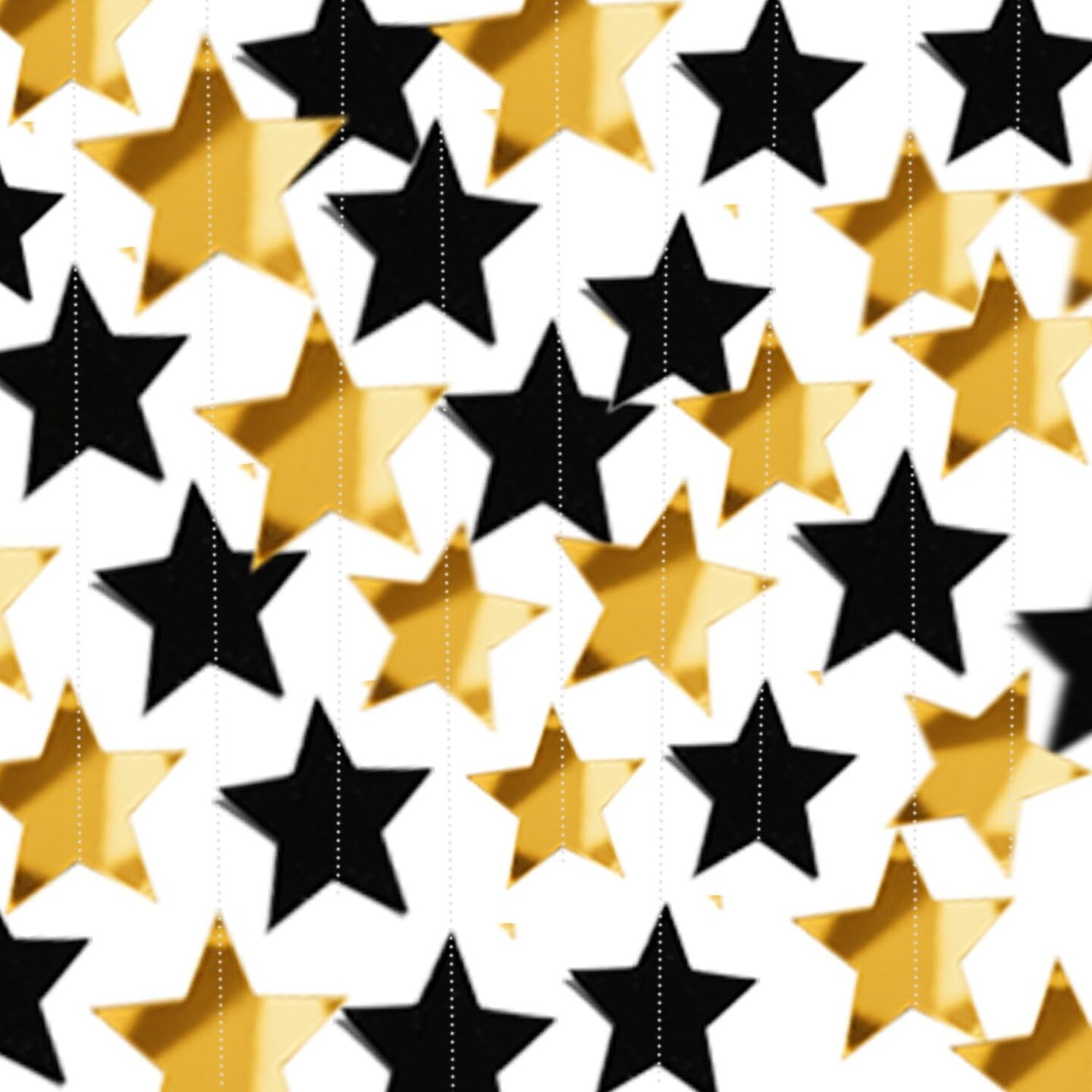 Gold Black Star Hanging Garlands Party Decorations