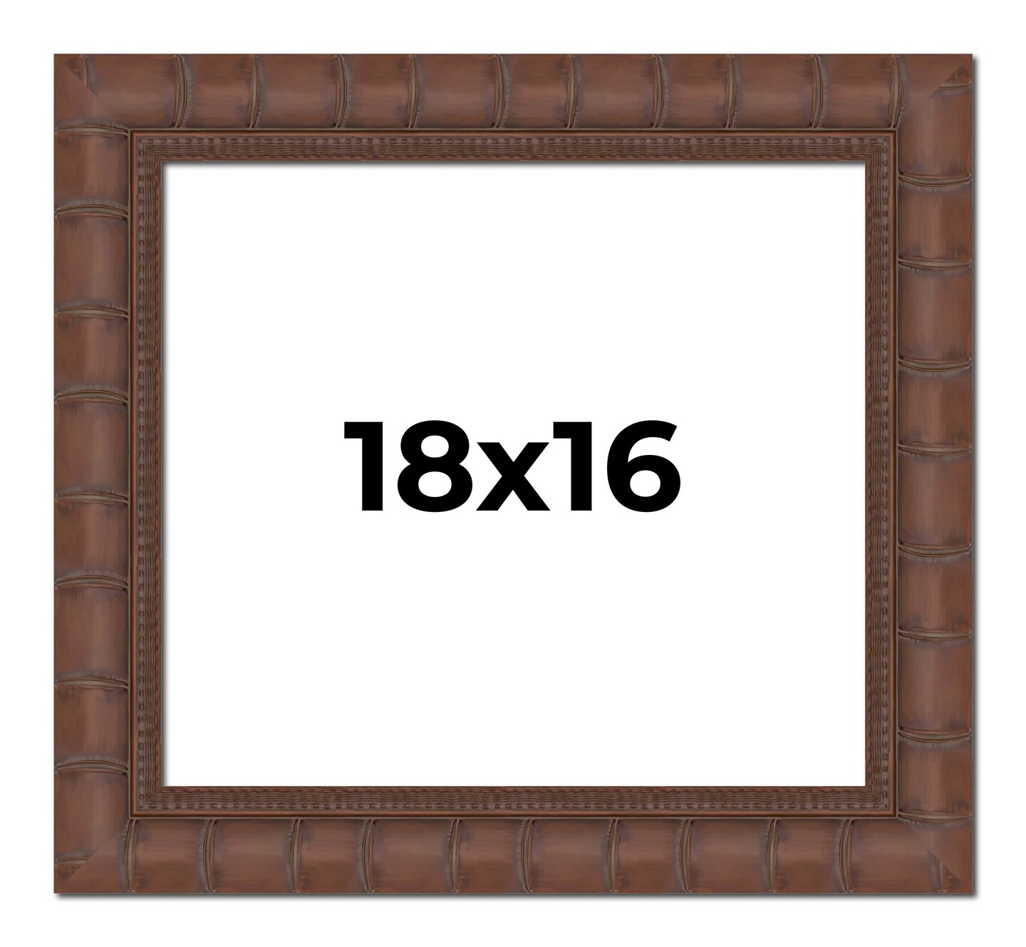 18x16 Wide Bamboo Picture Frame with UV-Resistant Acrylic &#x26; Acid Free Backing, Available in  4 Finishes - Brown, Black, Silver, and Natural