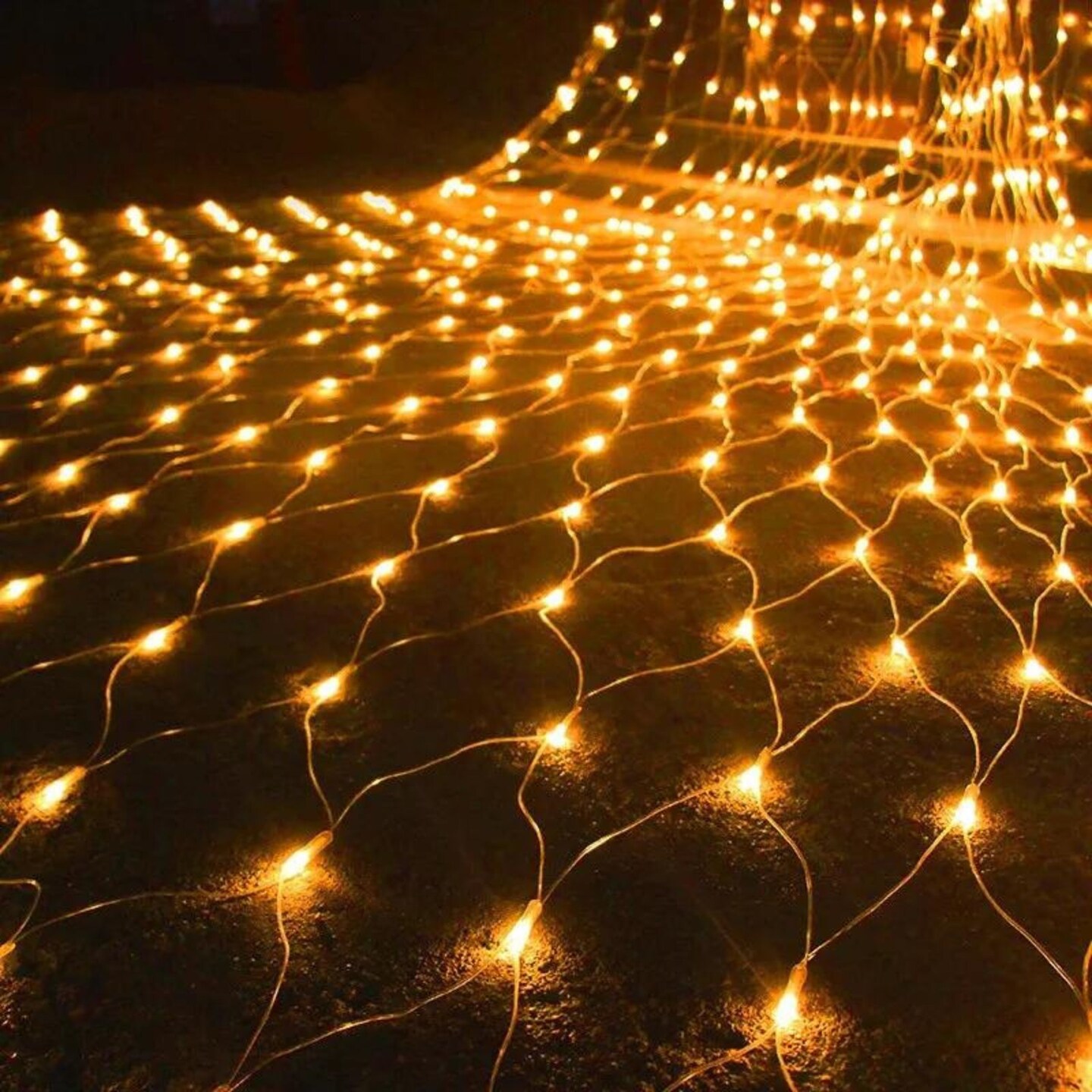 Kitcheniva 200 LED Net Curtain Mesh Fairy String Lights Yellow