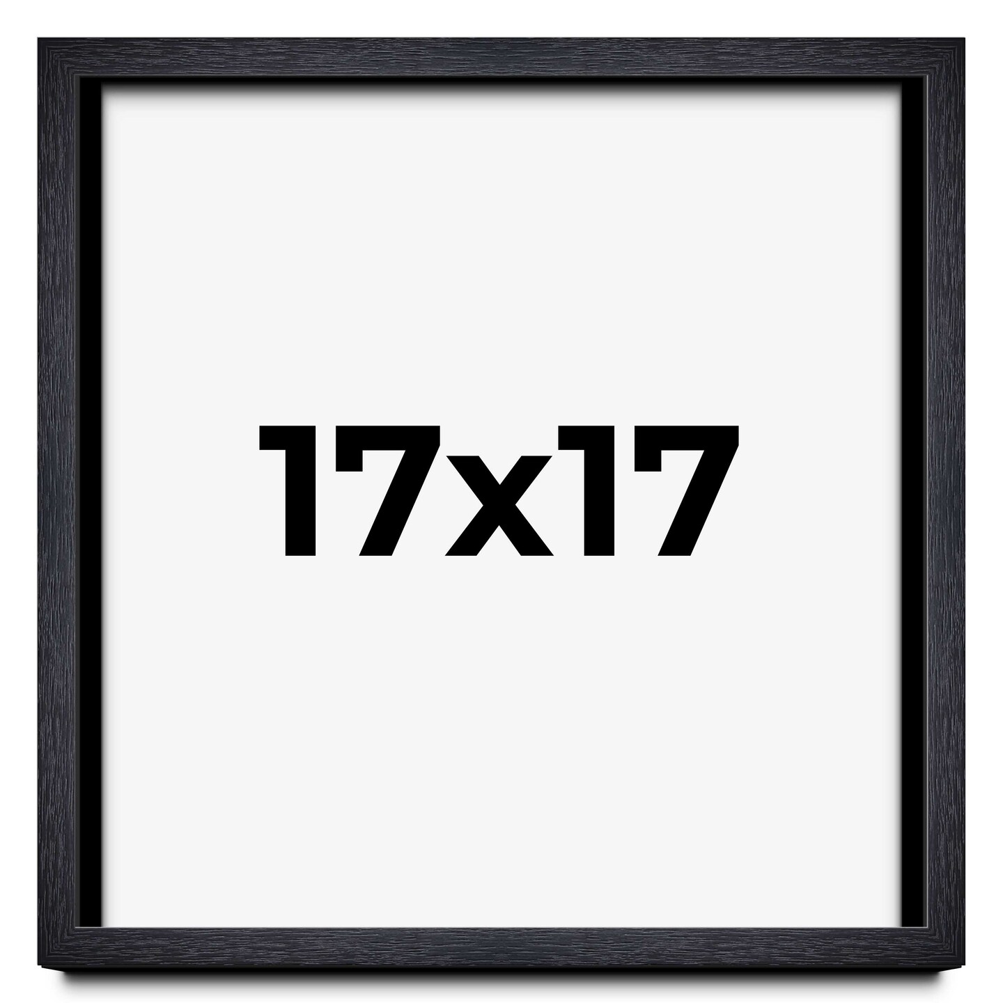 Square Shadow Box 1" Depth Black Picture Frame - UV Acrylic, Backing, Hanging Hardware