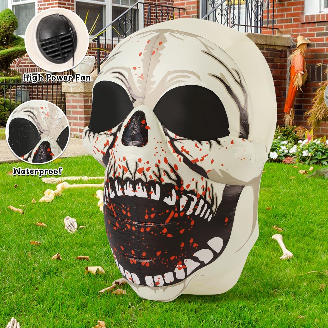 Halloween Inflatables Skull Outdoor Decorations | Michaels