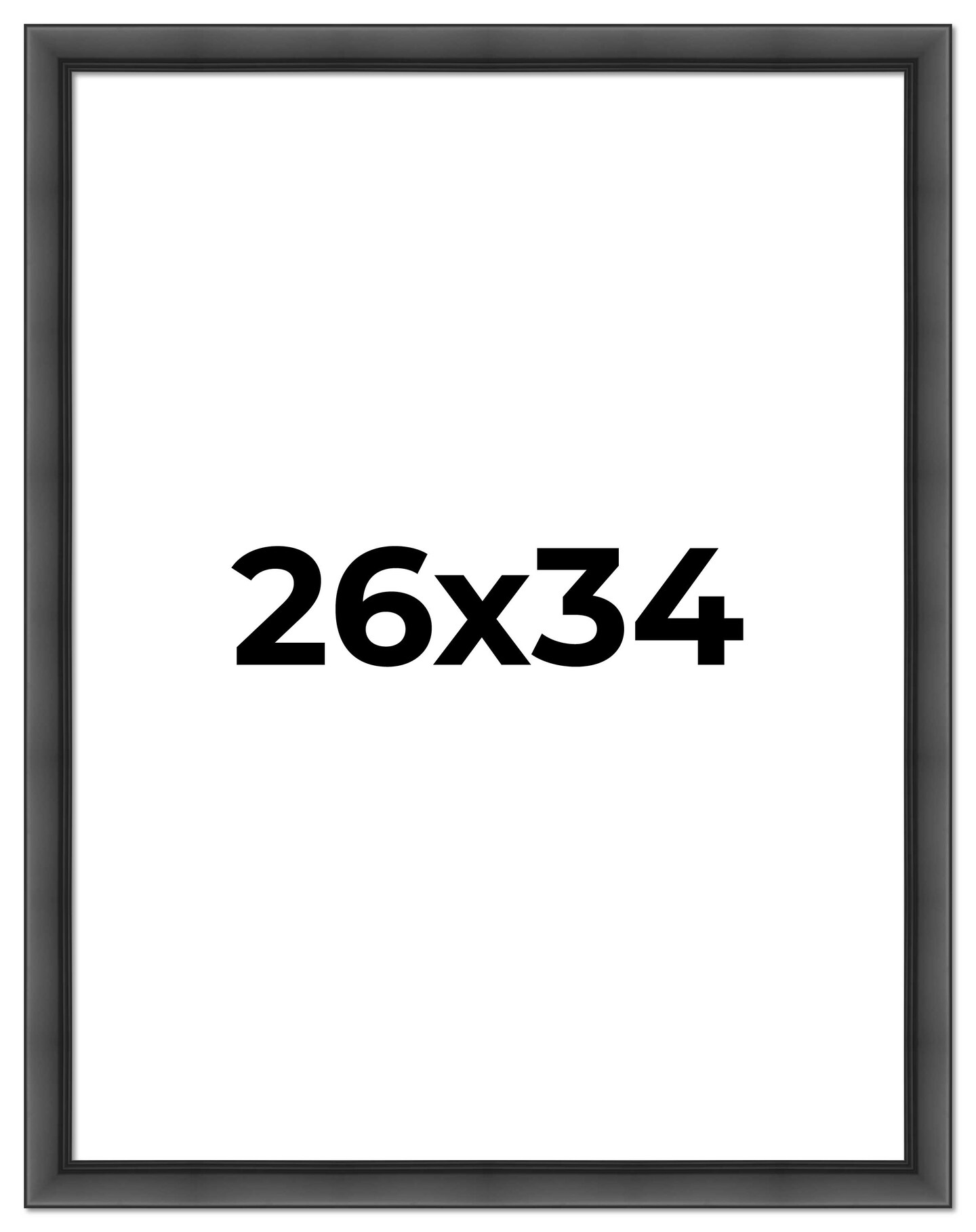 Refined Black Picture Frame - UV Acrylic, Foam Board Backing, Hanging Hardware