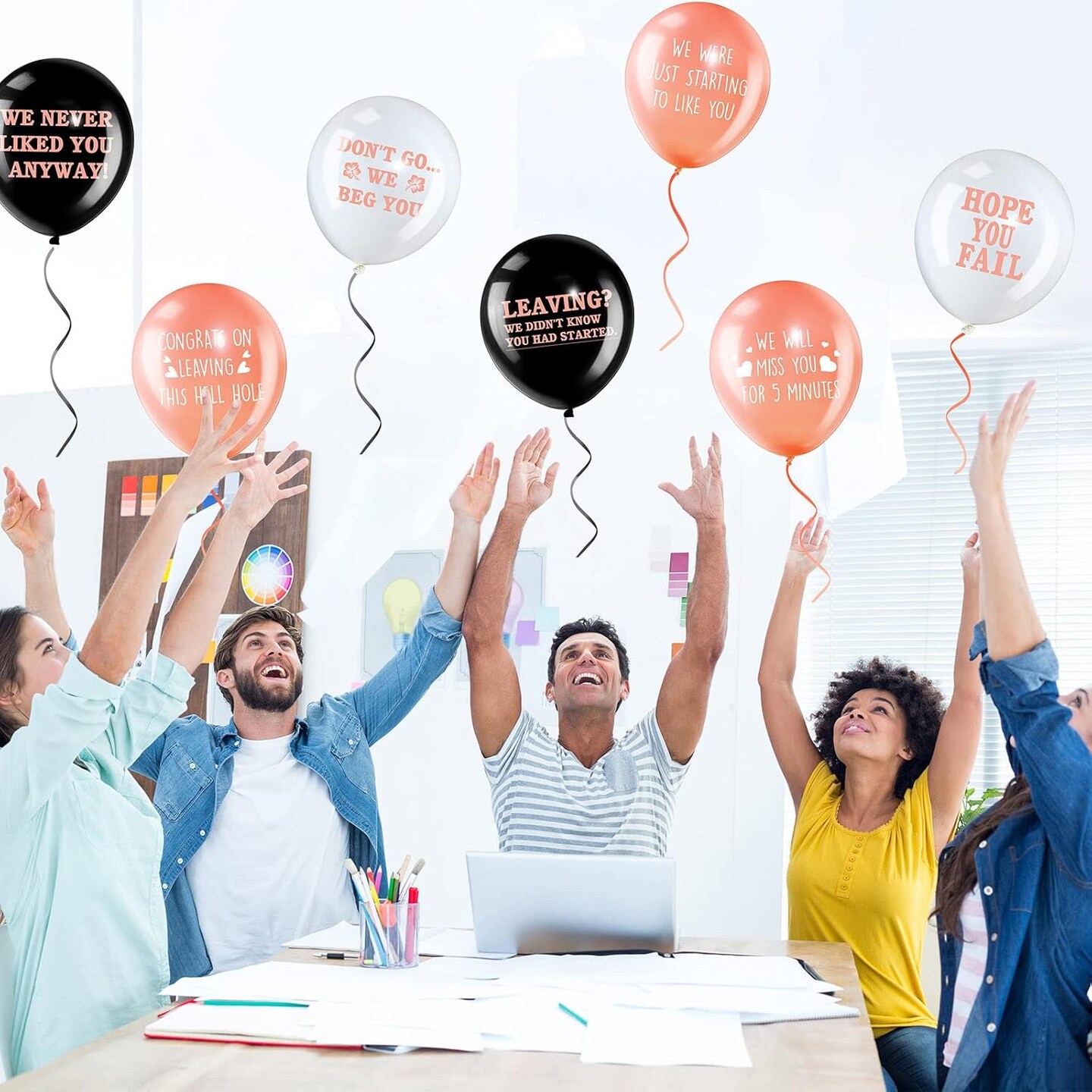 Funny Coworker Going Away Last Day Office Party Balloons