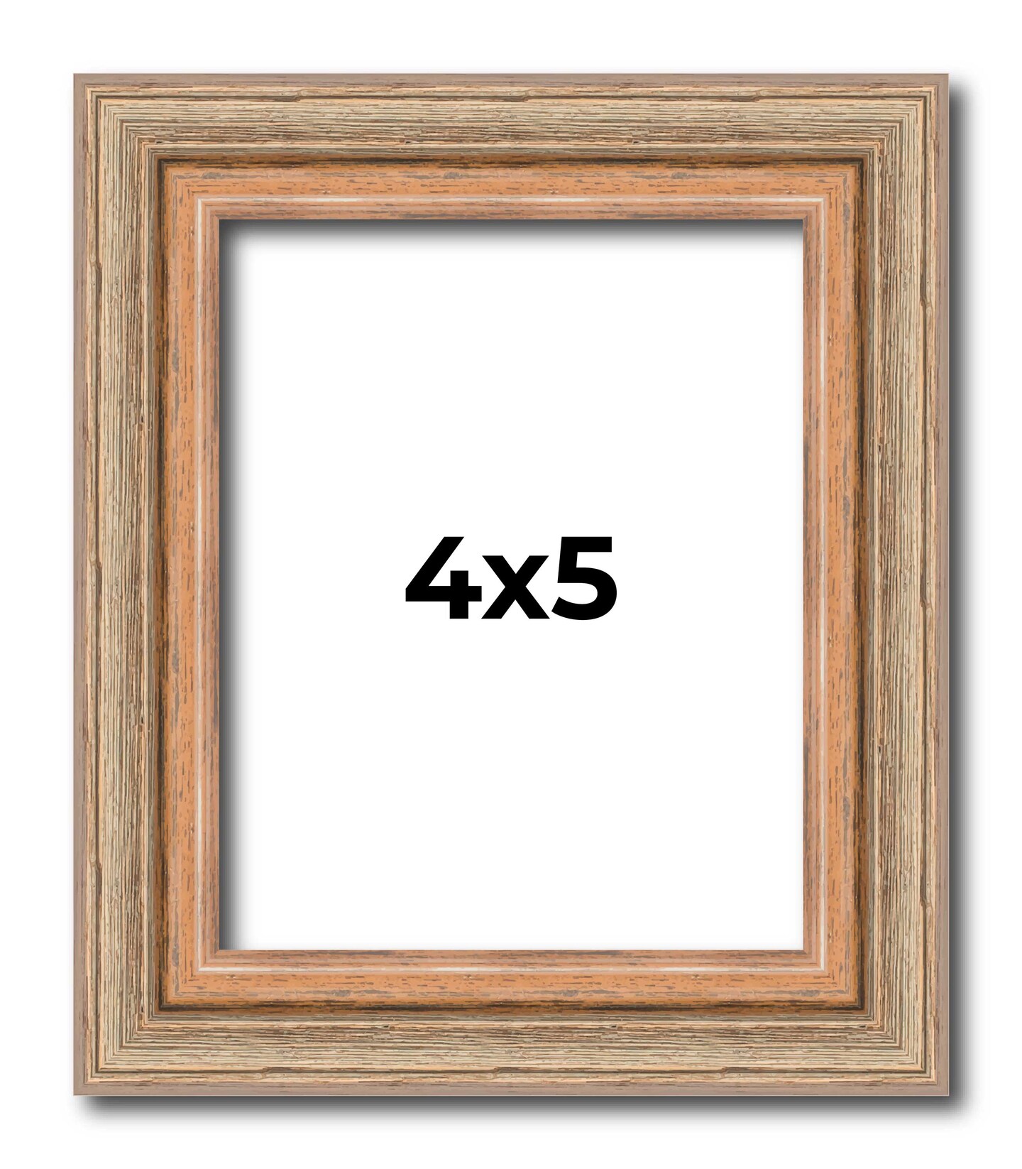 4x5 Deco Picture Frame with UV-Resistant Acrylic &#x26; Acid Free Backing, Available in 3 Finishes - Black, Brown, and Silver
