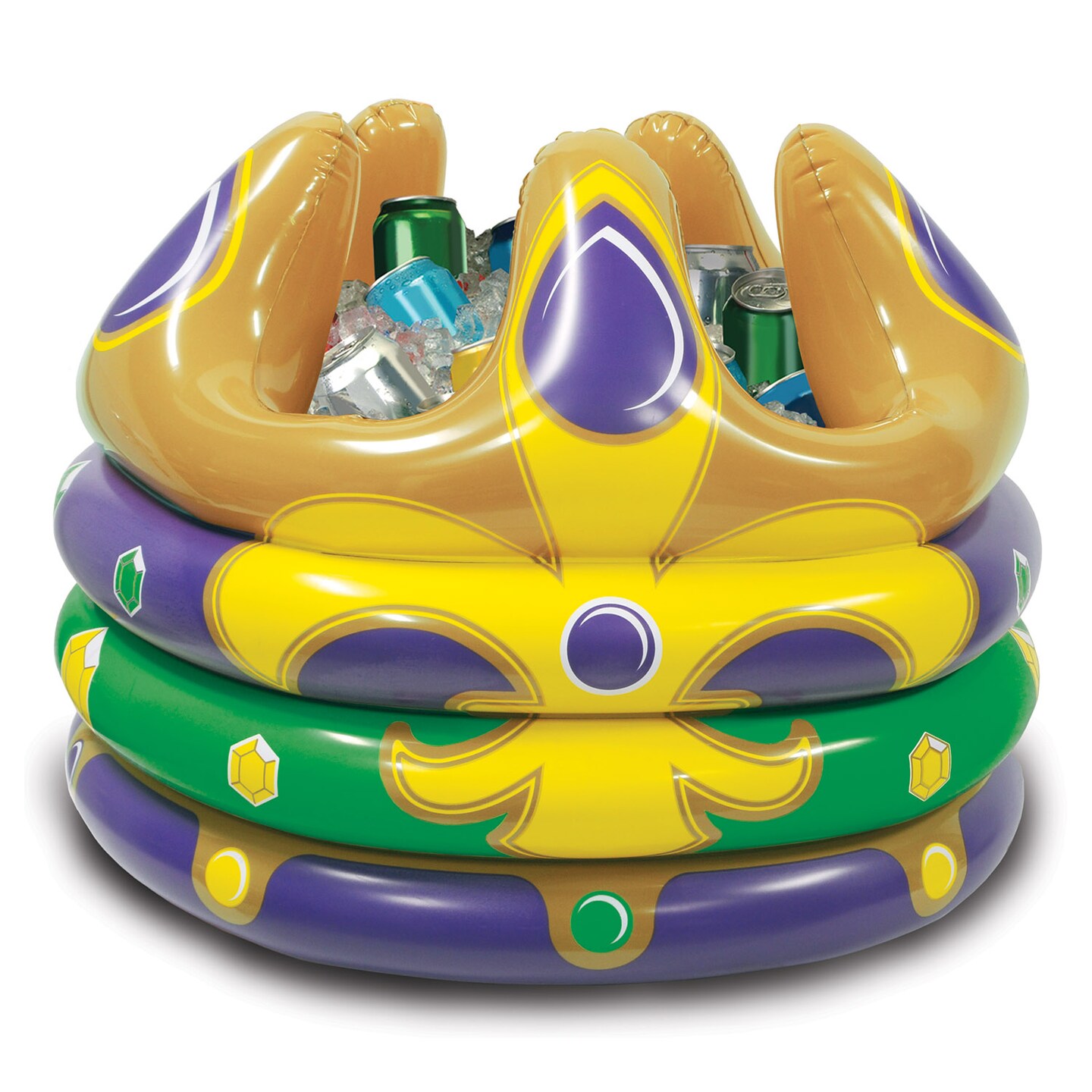 Beistle 24in. W x 18in. H Inflatable Crown Cooler - 6 Pack